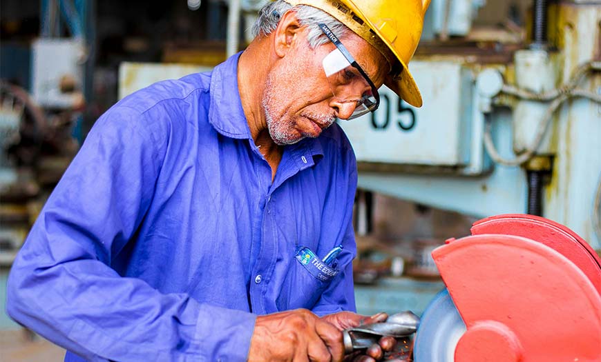 Man Grinding Tool